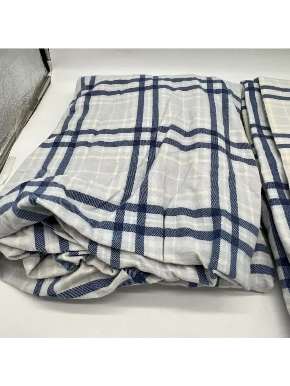 Members Mark Navy Blue 100% Cotton Luxury Queen Fitted & Flat Sheet Set
